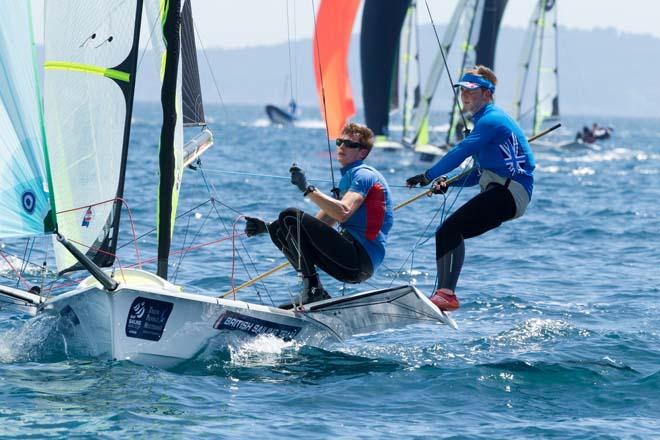 2014 ISAF Sailing World Cup, Hyeres, France - 49er Men, GBR © Thom Touw http://www.thomtouw.com